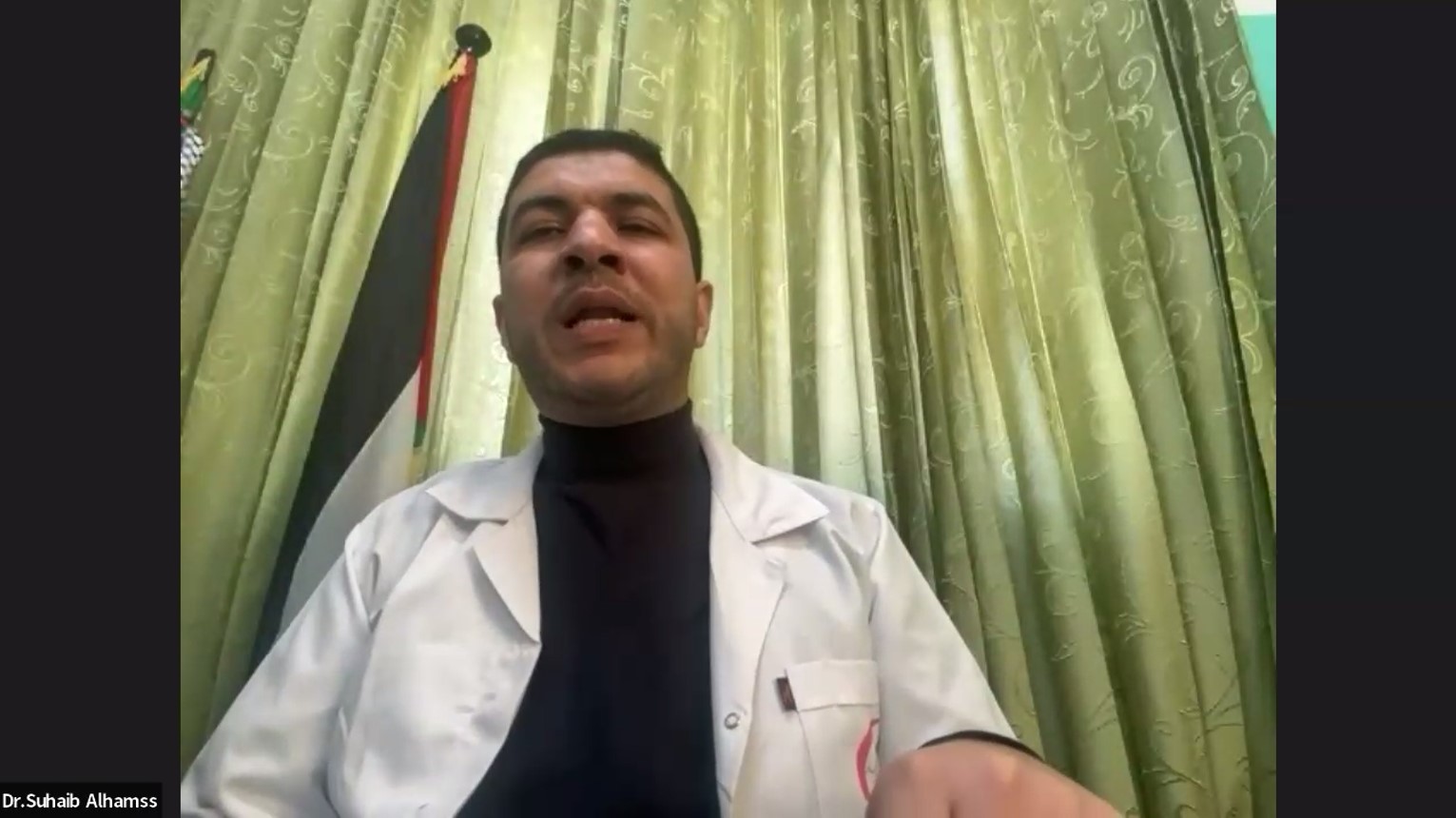 مشاركة الطبيب صهيب الهمص من غزة